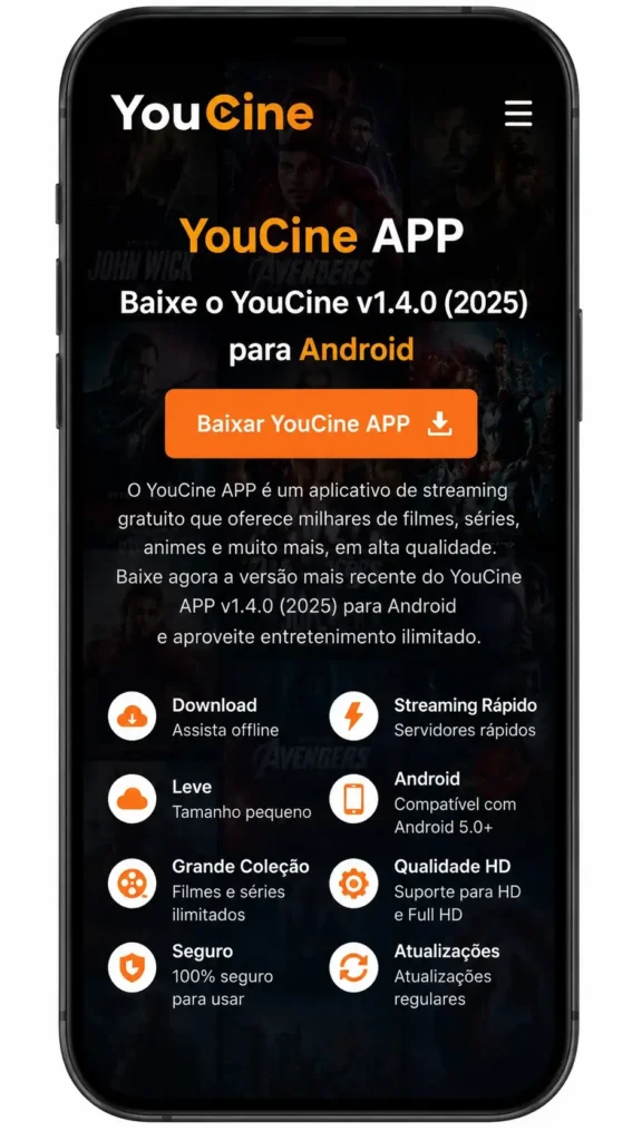 YouCine APK Baixar Filmes e TV Grátis para Android 15 Tela de confirmação de instalação do YouCine APK no Android