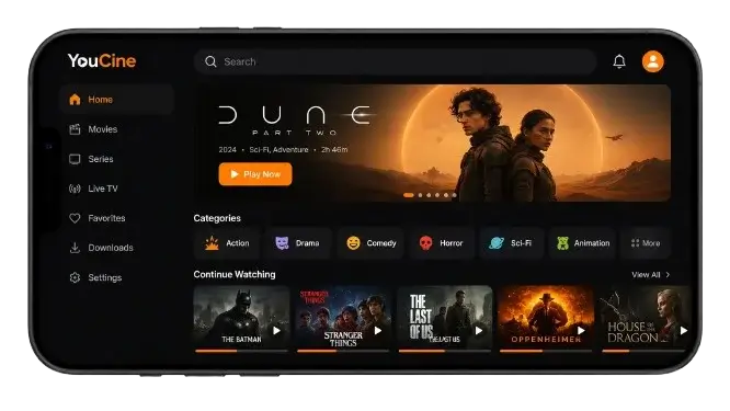 YouCine APK Baixar Filmes e TV Grátis para Android 7 rotate imaeg 1 youicne app
